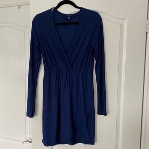 WRAP BLUE DRESS